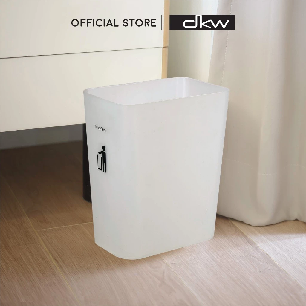 DKW HH-228P ถังขยะเหลี่ยมผืนผ้า 18 ลิตร ไม่มีฝา (มีหลายสี) ถังขยะอึด สวย ทน