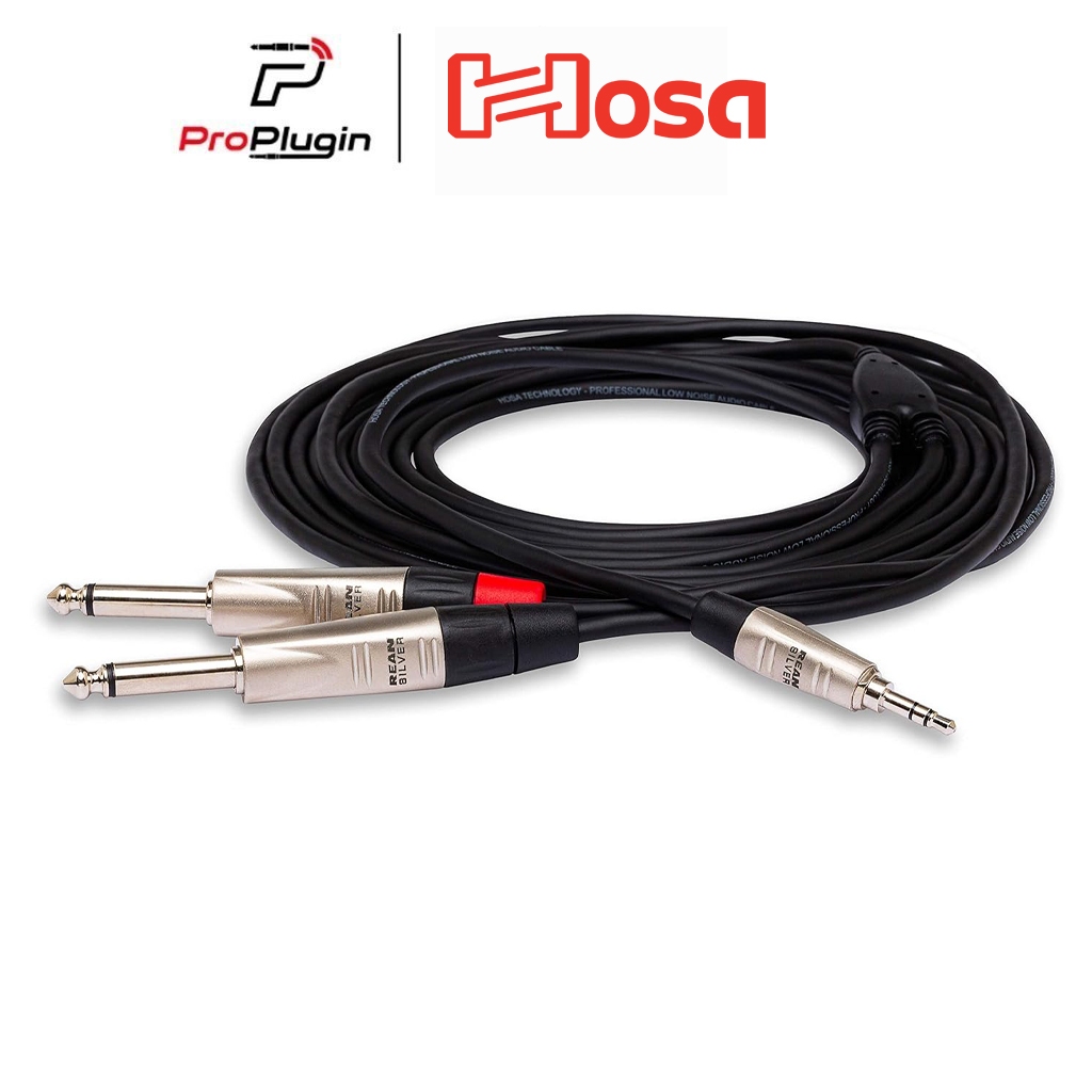 Hosa (HMP-006Y) Pro Y Cable Breakout 3.5 mm TRS to Dual 1/4 in TS 6FT
