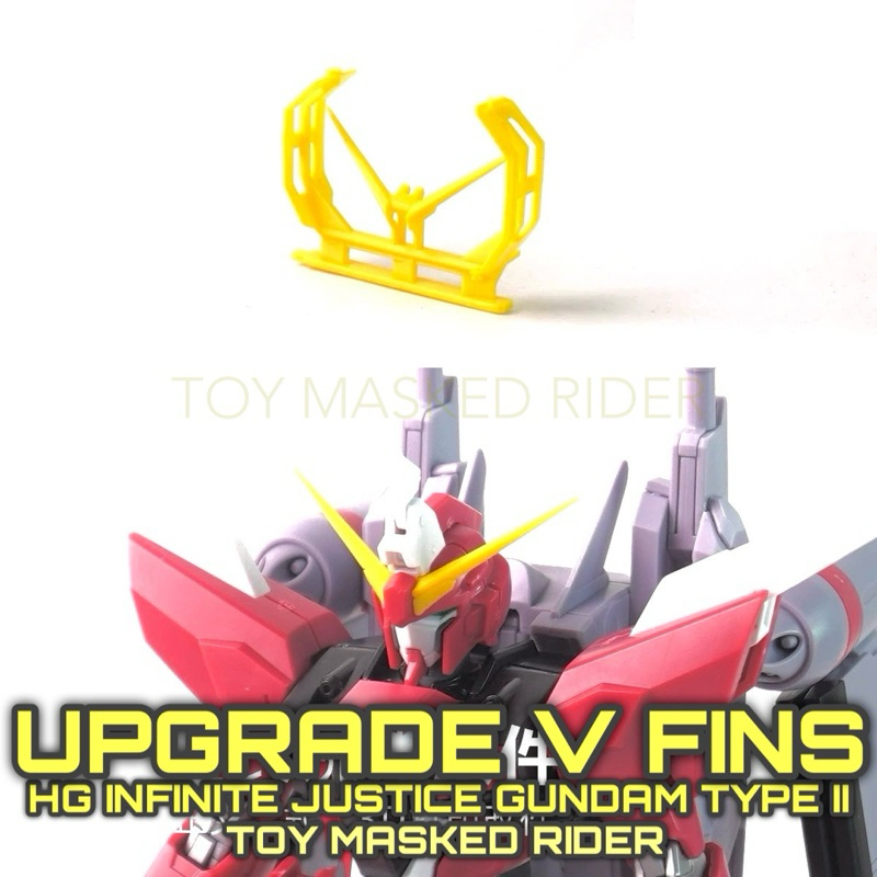 🟥UPGRADE 3d Print เขา V FINS สำหรับ HG 1/144  INFINITE JUSTICE TYPE II