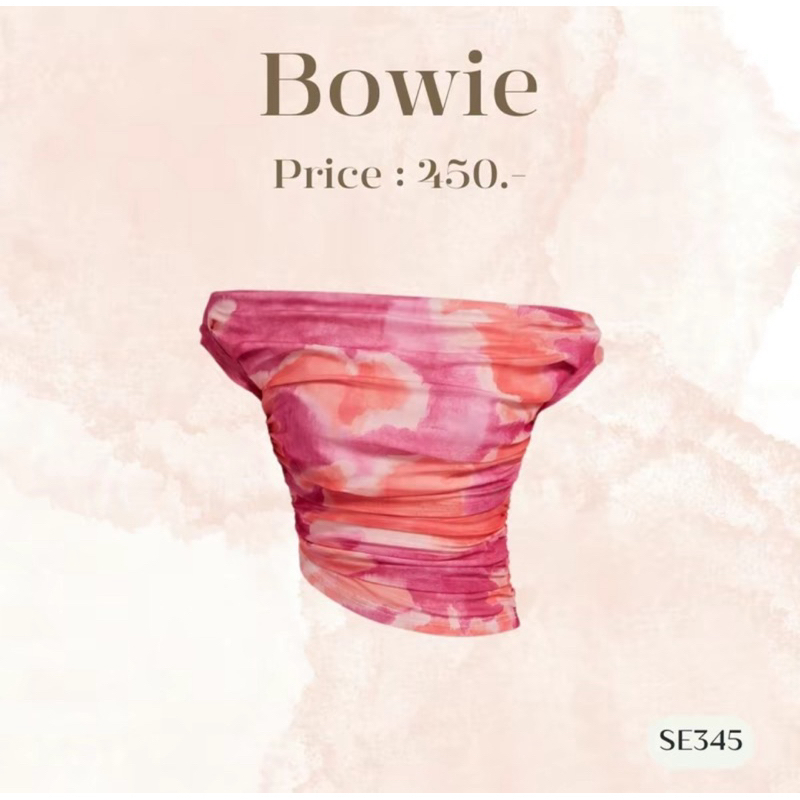 Juniper.bkk Bowie top เสื้อปาดไหล่ จับจีบด้านข้าง