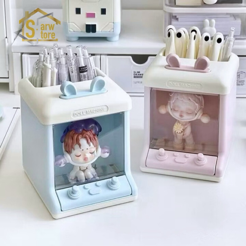 BT-09 กล่องใส่ปากกา วาง Art toy ได้ ที่ใส่ปากกามัลติฟังก์ชัน มี 2 สี