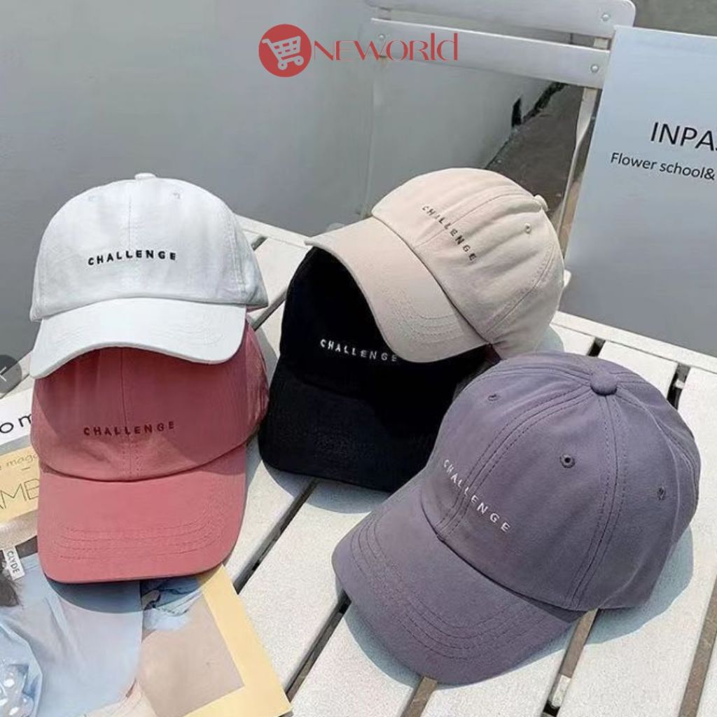 Oneworldshop หมวกแก๊ป หมวกเบสบอล โลโก้ปักตัวอักษร Challenge พร้อมส่ง 4 สี H-031