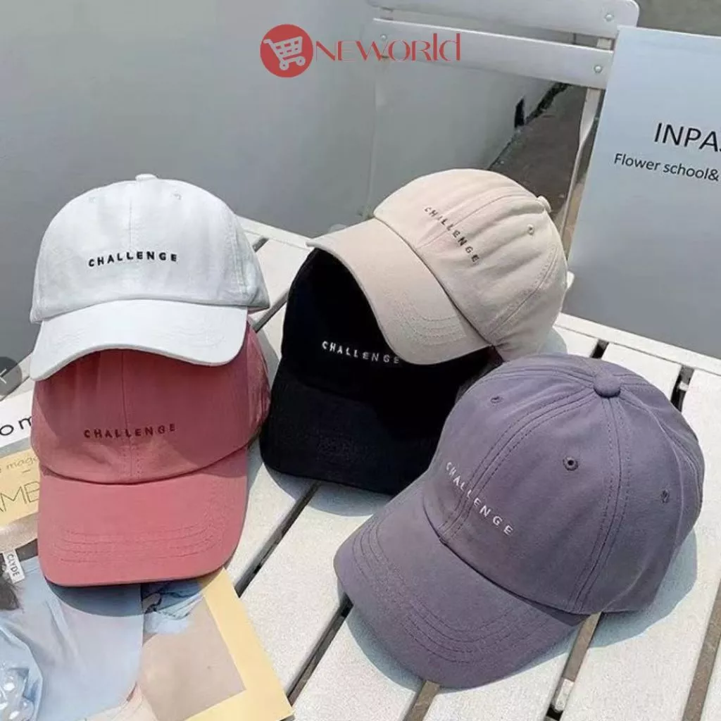 Oneworldshop หมวกแก๊ป หมวกเบสบอล โลโก้ปักตัวอักษร Challenge พร้อมส่ง 4 สี H-031