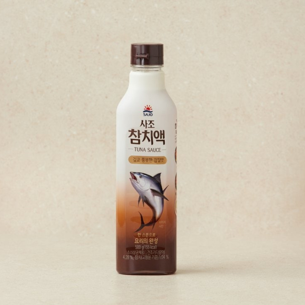 SAJO น้ำปลาทูน่าเกาหลี TUNA FISH SAUCE KOREAN 시조참치액 500g.