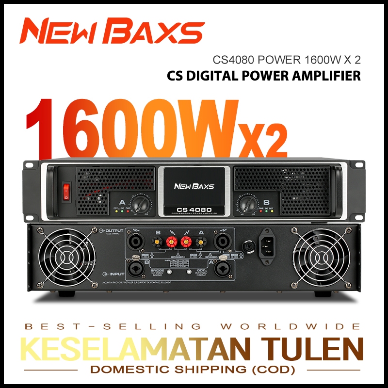NEW BAXS เครื่องขยายเสียงระดับมืออาชีพCS4080 เครื่องขยายเสียง สองช่อง 8โอห์ม 1600วัตต์ การแสดงบนเวที
