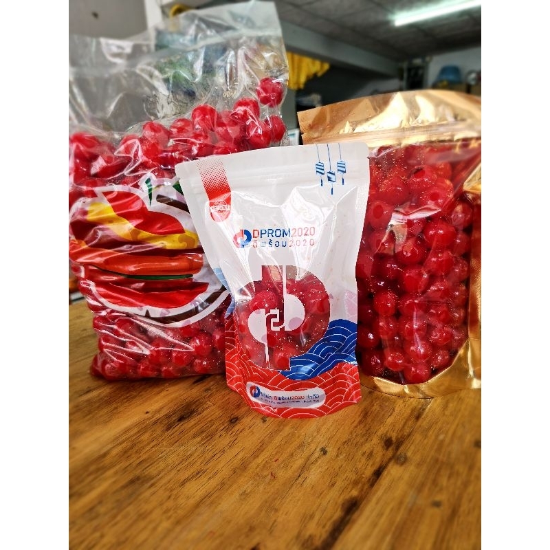 5XL เชอรี่แดงแช่อิ่ม พร้อมทาน กรอบอร่อย กลมๆมีเม็ด รสชาดเปรี้ยวอมหวาน อร่อยแก้เลี่ยน แก้เวียนหัว แก้ง่วง หอม อร่อย