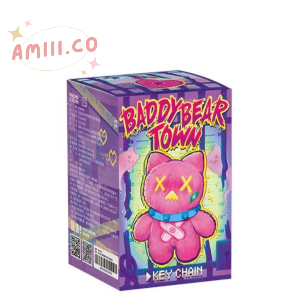 (พร้อมส่ง/เลือกตัว) พวงกุญแจ Shinwoo Baddy Bear Town Series เช็คการ์ดไม่แกะซอง - FUN