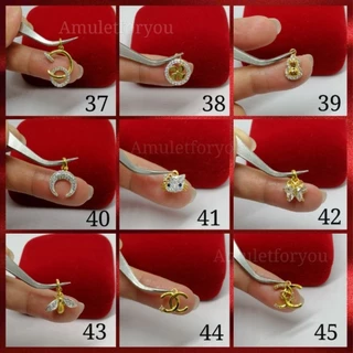 จี้ทอง 18k ฝังเพชรสวิสแท้ (ขนาดเล็ก)​ พร้อมห่วงกลม
