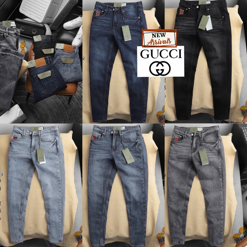 GUCCI Denim Jeans for Men’s กางเกงยีนส์ขายาวสำหรับผู้ชาย