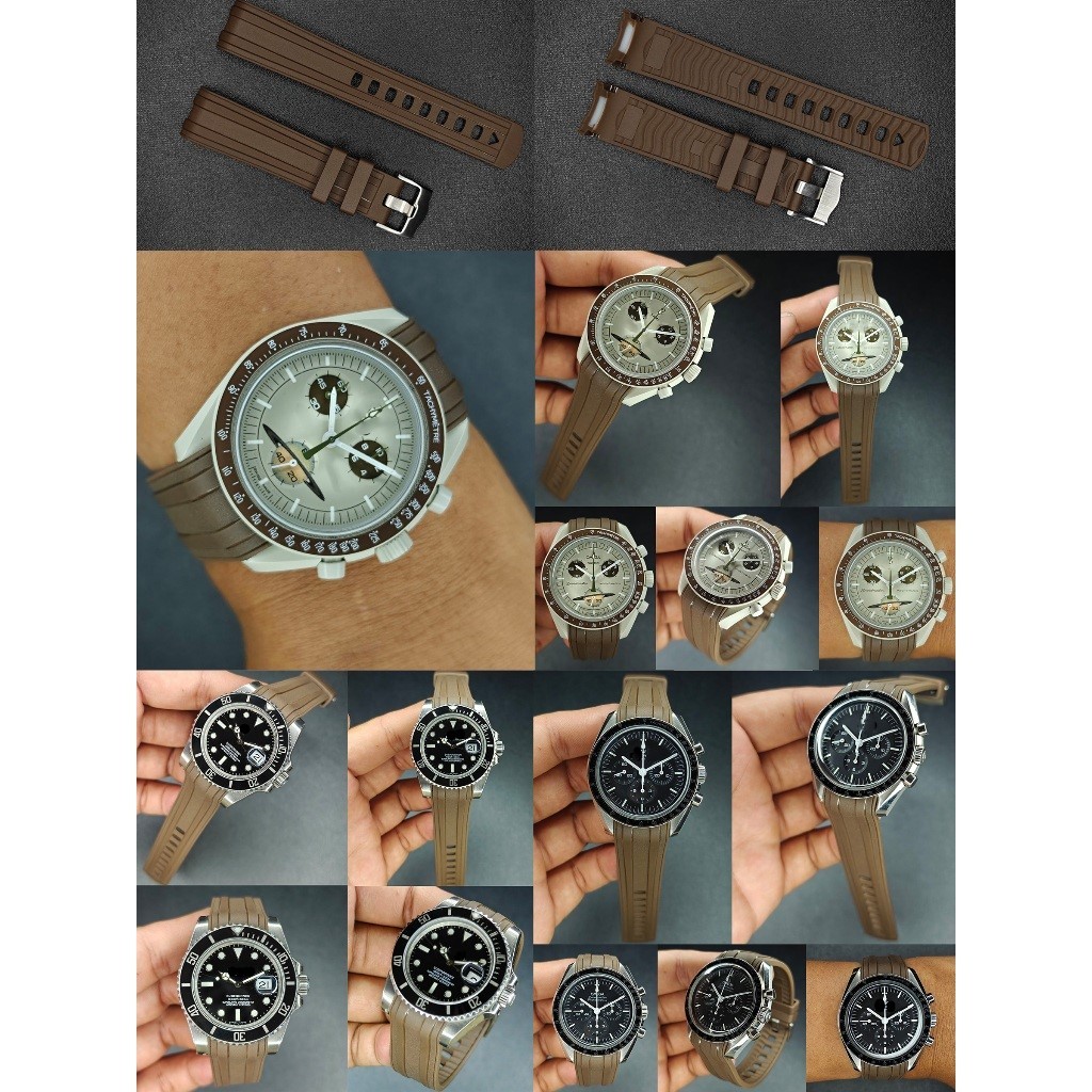 สายนาฬิกาแบบยางรุ่น Curved End Rubber SM Style for Omega X Swatch
