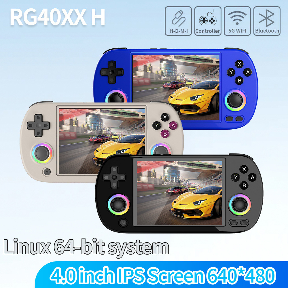 [แถมฟรี กระเป๋า]Anbernic RG40XX H เครื่องเล่นเกมพกพา จอIPS 4นิ้ว+ความจำ 64GB+5,000เกม ระบบ Linux PSP
