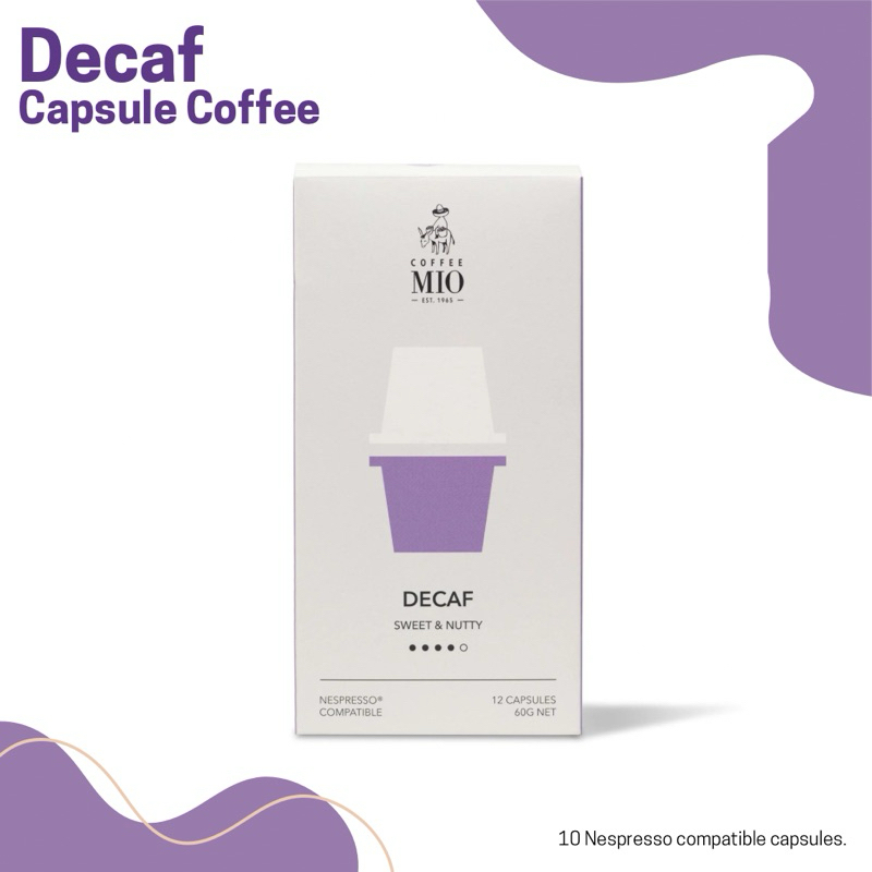 Decaf Capsule coffee กาแฟแคปซูล 10แคปซูล ดีแคฟ จากออสเตเลีย