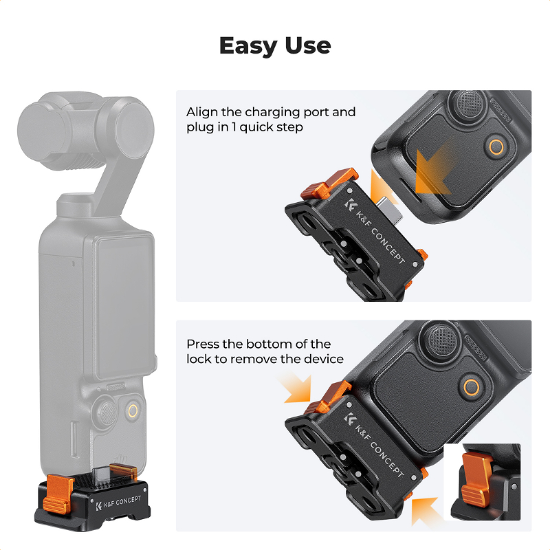 K&F DJI OSMO Pocket 3 Charging Adapter Base Set (SKU.2283)