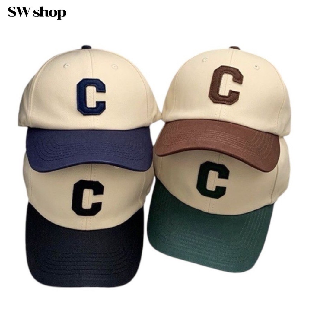 SW หมวกแก๊ปปักตัวซี สไตล์เกาหลี หมวกกันแดด มีหลายสี