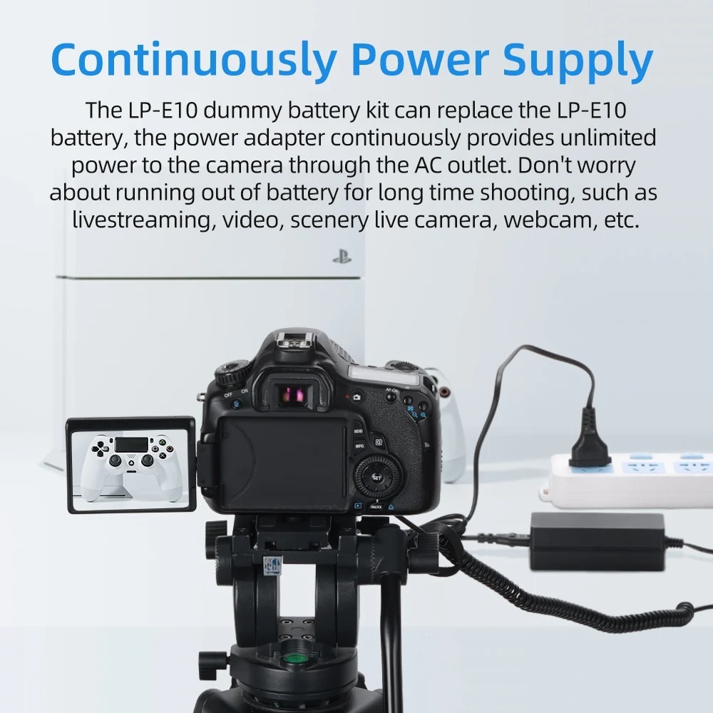KingMa Dummy Canon LP-E10 แบตไลฟ์สด DC Coupler LPE10 for 1200D 1300D 1500D 3000D 4000D (ประกัน1ปี)