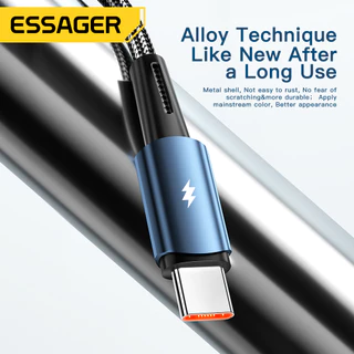 Essager สายเคเบิล USB ถึง Type C 120W 6A ชาร์จเร็ว สายเคเบิล A ถึง C สำหรับ Xiaomi