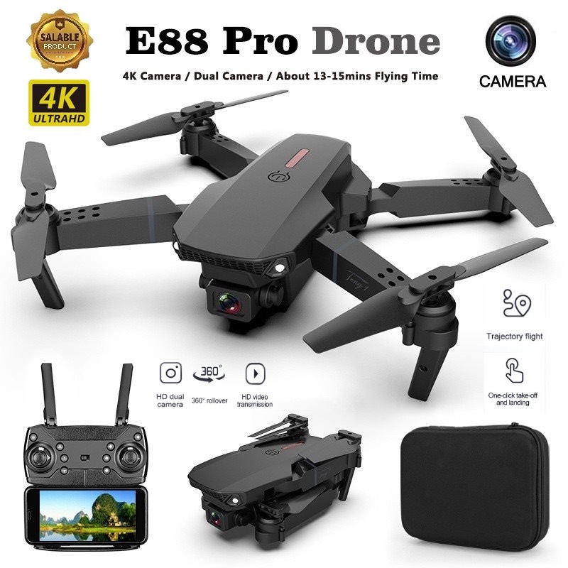 E88 FPV ที่มีมุมภาพกว้าง 1080P กล้อง HD High Hold สามารถพับเก็บได้