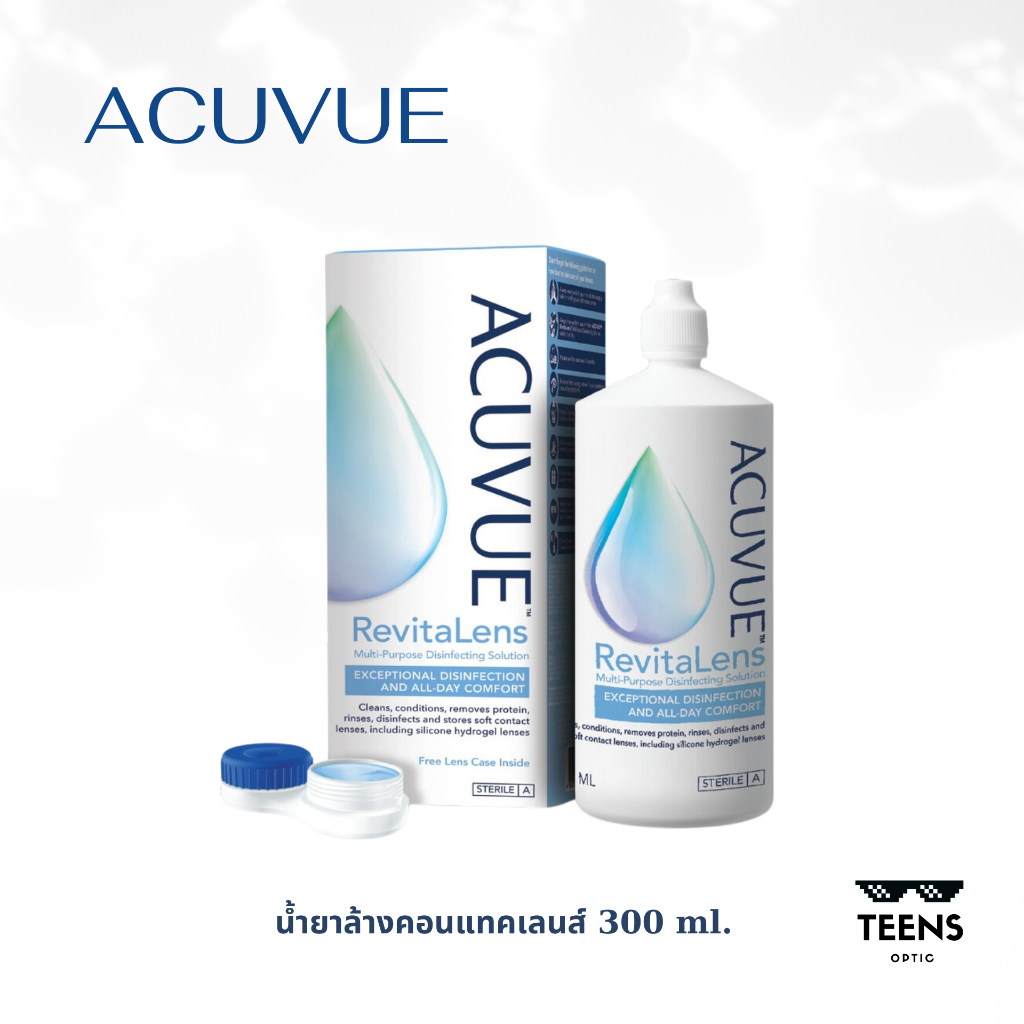ACUVUE RevitaLens น้ำยาล้างแช่คอนแทคเลนส์ 300 ml.