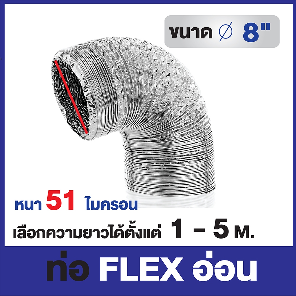 ท่อลมระบายอากาศ ท่อเฟล็กซ์ ท่อย่น ท่อนำอากาศ ท่อลมดูดควัน