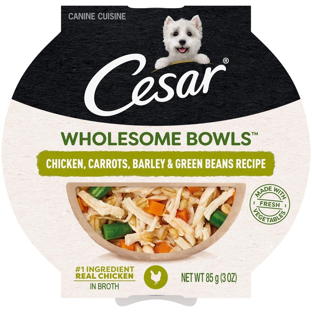 Cesar wholesome bowls ซีซาร์ โฮลซัม โบวล์ อาหารเปียกสำหรับสุนัข อายุ 1ปีขึ้นไป ขนาด 85g.
