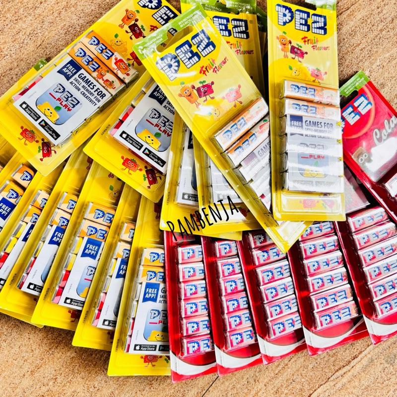 เพซ PEZ Candy ลูกอมรสผลไม้ แพค 6 แท่ง