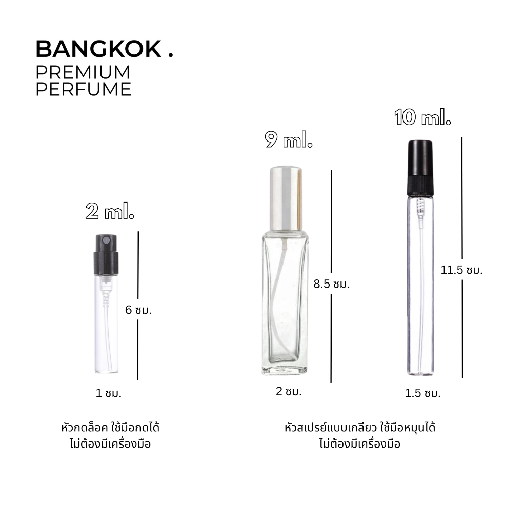 ขวดน้ำหอม ขวดสเปรย์ 10ml 30ml 35ml 50ml 100ml ขวดแก้ว ขวดหนา ขวดพร้อมฝา หัวสเปรย์ ขวดรีฟิล ขวดเปล่า
