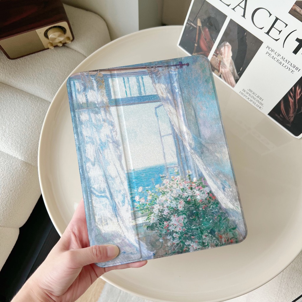🚀จัดส่งทันที🚀เคสไอแพด ดอกไม้ Air7/6 11 Pro11 2024 Gen12 Air5/4 สไตล์ภาพวาดสีน้ำมัน เคสipad mini7