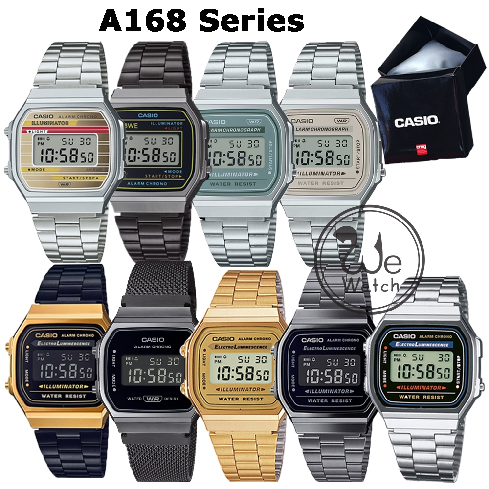 !!ประกัน1ปีและกล่อง CMG!! CASIO รุ่น A168 series นาฬิกาข้อมือ ทั้งชายและหญิง