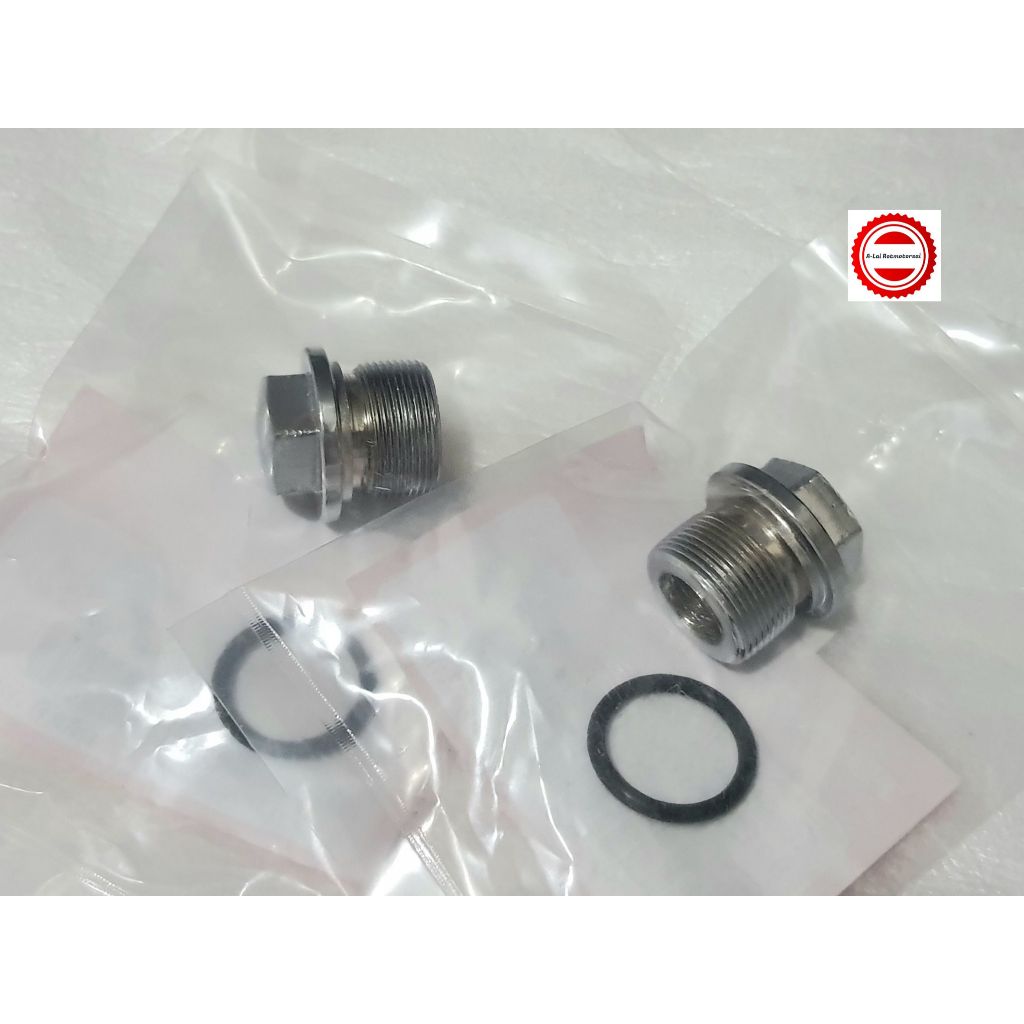 น็อตหัวโช๊คพร้อมโอริงโนวา S เทน่า แดช โซนิค เวฟ Honda ขายเป็นคู่ เกรดA 90123-KW7-901