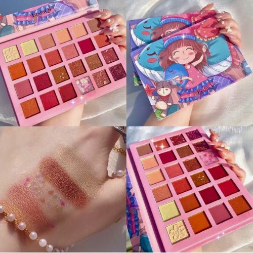 พาเลทอายแชโดว์ 24สี ErshiQi  เกาหลี อายแชโดว์ พาเลทแต่งตาเนื้อแมท กันน้ำและกันเหงื่อ เนื้อดินน้ำมัน เนื้อใยไหม ประกายชิม