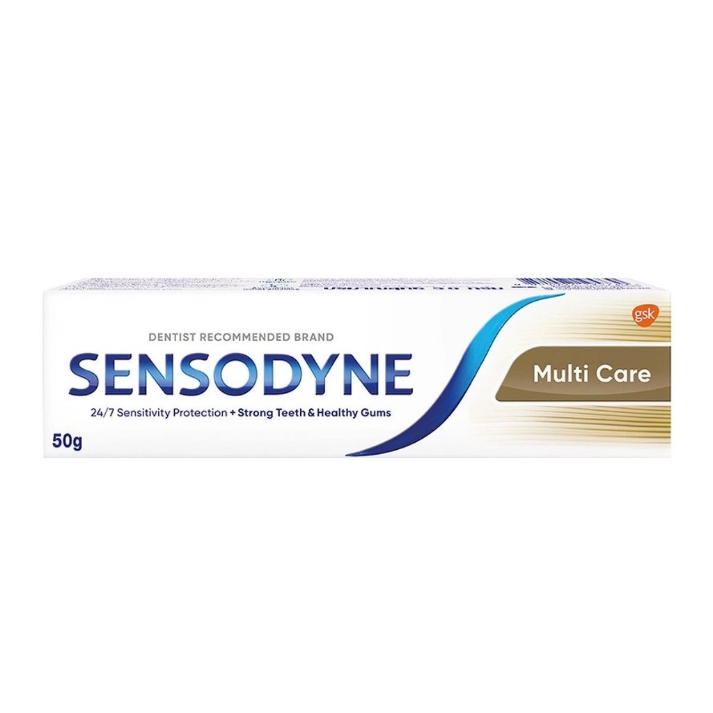SENSODYNE MULTICARE 14 g.และ 50g. เซ็นโซดายน์ ยาสีฟัน สูตร มัลติแคร์ ลดอาการเสียวฟัน ช่วยให้ฟันแข็งแรงและป้องกันฟันผุ