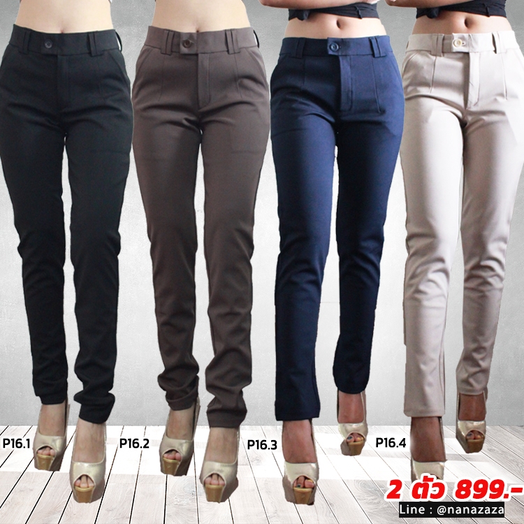 (พร้อมส่ง) NANAZAZA - P16 กางเกงผ้าฮานาโกะ ขาเดฟ ใส่สบายผ้านิ่มยืดหยุ่น