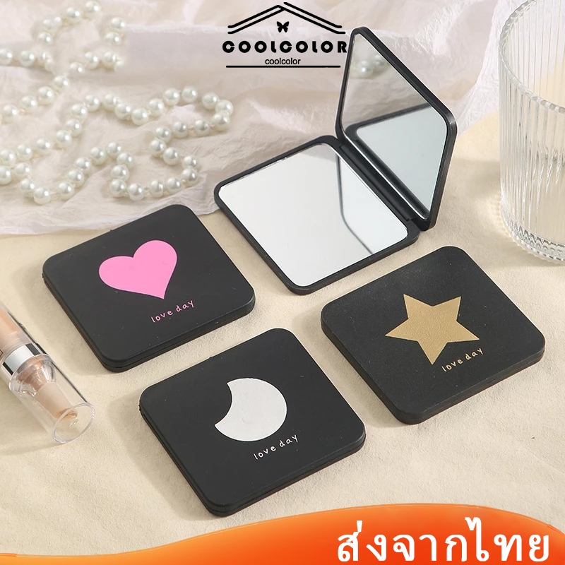 ในไทย💖กระจกกระจกลายการ์ตูนสองด้านแบบพับได้มินิแบบพกพาสไตล์เกาหลีสำหรับผู้หญิง ราคาส่งถูกที่สุด.COD