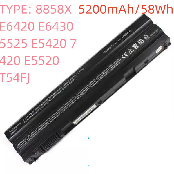 รับประกัน 1 ปี - แบตเตอรี่ โน้ตบุ๊ค แล็ปท็อป DELL T54FJ 5200mAh Battery E5420 E5430 E5520 E5530 E6420 E6430 E6520 E6530