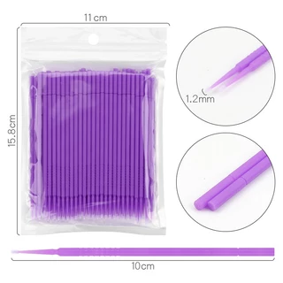 Micro Disposable ไมโครบัท แปรงปัด แปรงอเนกประสงค์ ใช้แล้วทิ้ง 100ชิ้น/ห่อ อุปกรณ์ต่อขนตา