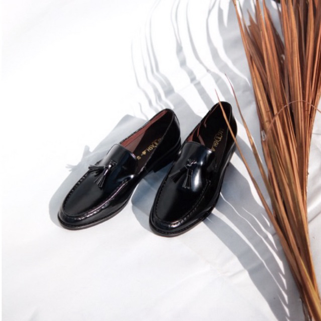 Tassel loafer all black semi premium พร้อมส่ง