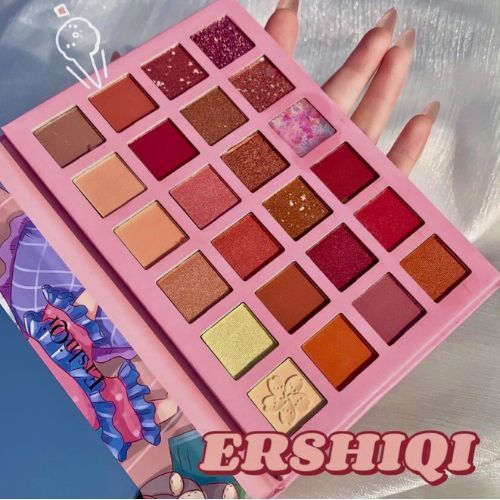 ErshiQi อายแชโดว์ พาเลทแต่งตาเนื้อแมท กันน้ำและกันเหงื่อ เนื้อดินน้ำมัน เนื้อใยไหม ประกายชิมเมอร์