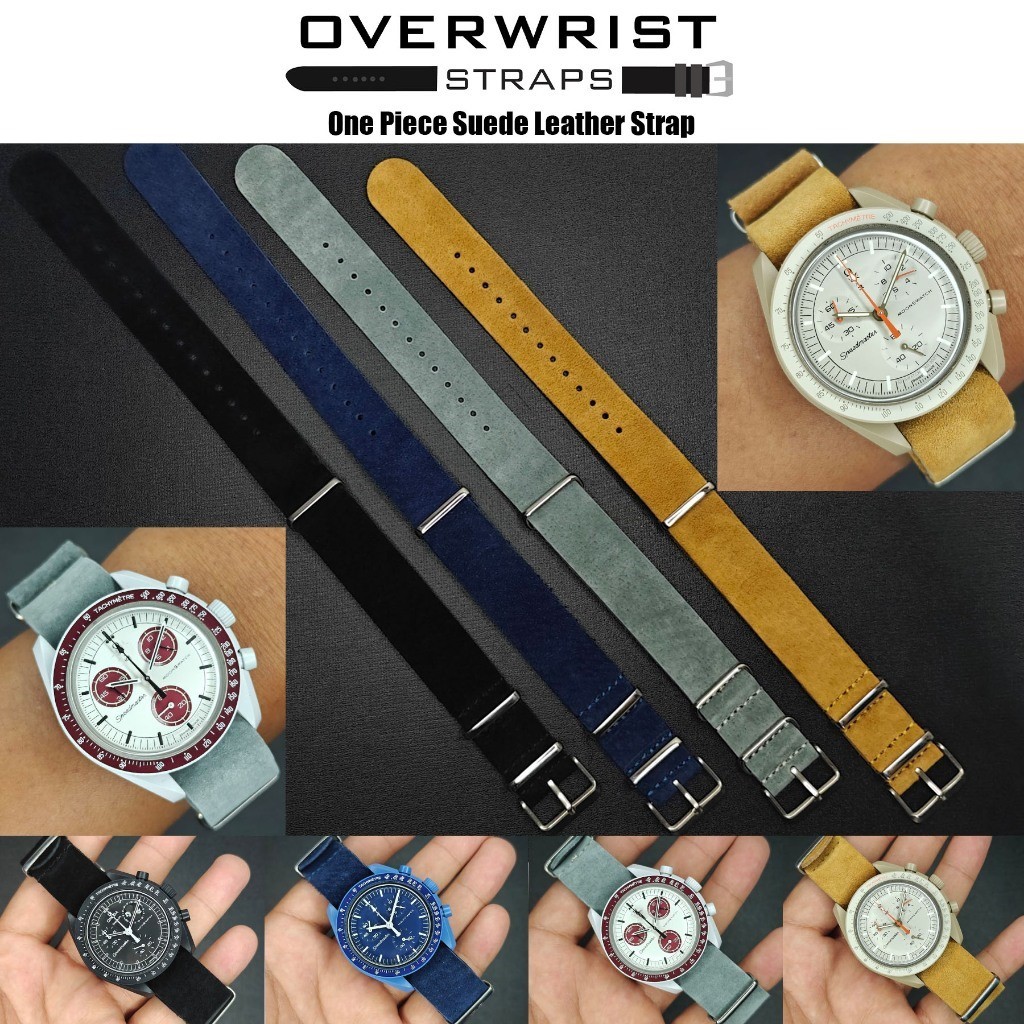 สายนาโต้แบบหนังกลับ Suede Leather Nato Straps 18,20,22mm