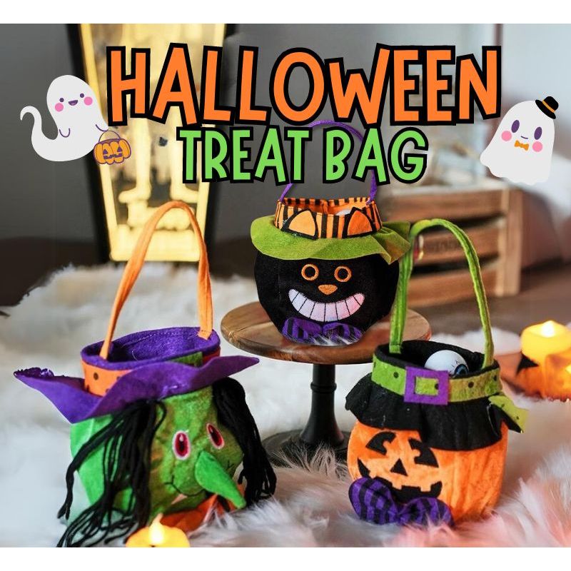 พร้อมส่งจากไทย กระเป๋าใส่ขนม ฮาโลวีน Halloween trick or treat