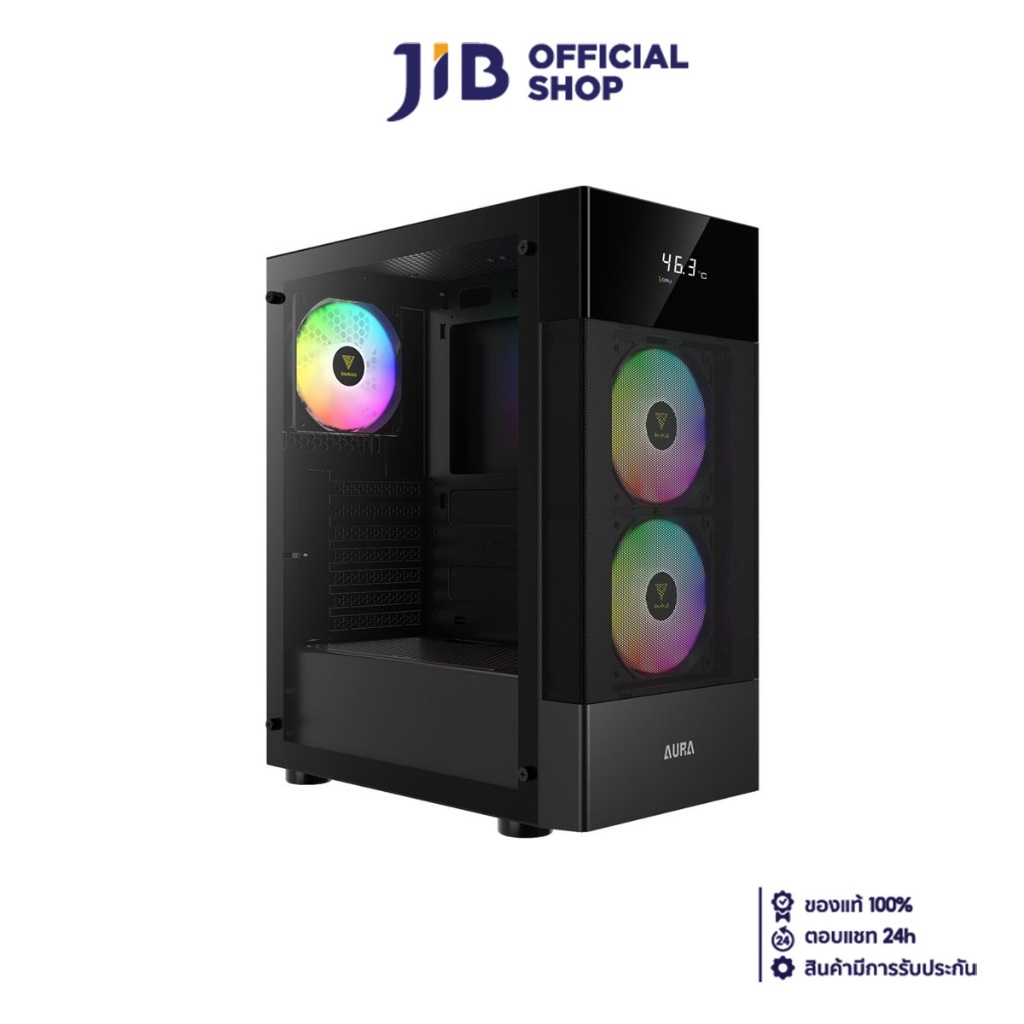 CASE (เคส) GAMDIAS AURA GC5 ARGB (BLACK) (ATX)