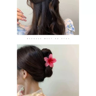 F172 กิ๊บติดผม รูปดอกไม้ ลีลาวดี น่ารัก หลากสี สไตล์เกาหลี สําหรับผู้หญิง