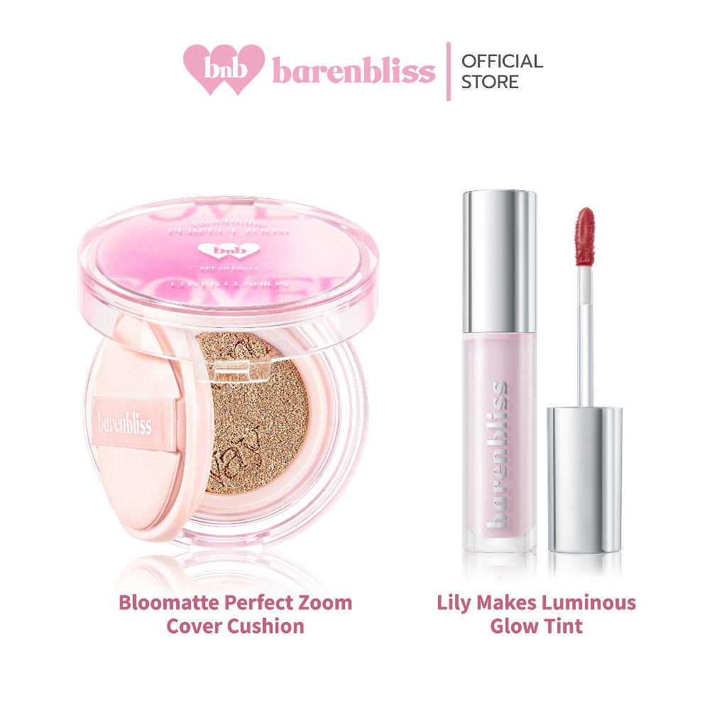 bnb barenbliss [Set] Bloomatte Perfect Zoom Cover Cushion + Lily Makes Luminous Glow Tint