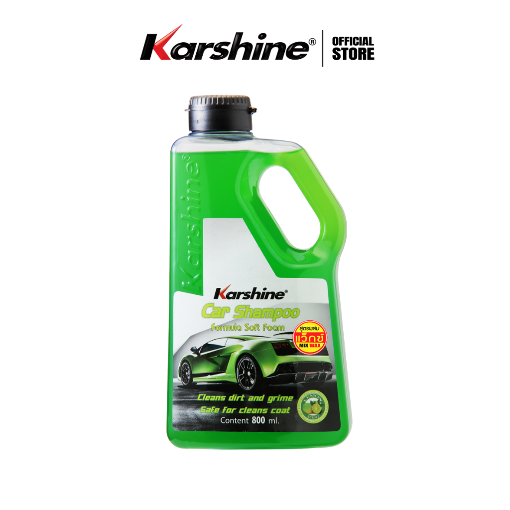 Karshine แชมพูล้างรถ Car Shampoo Soft Foam ผสม Wax กลิ่น Lemon-Green 800 มล.