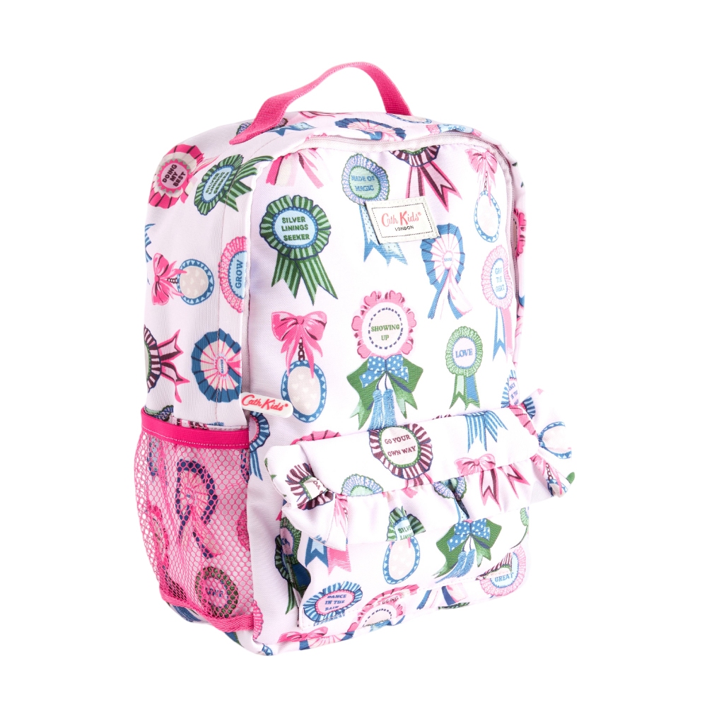 Cath Kidston Kids Girl Frill Font Backpack Rosette Lilac Purple