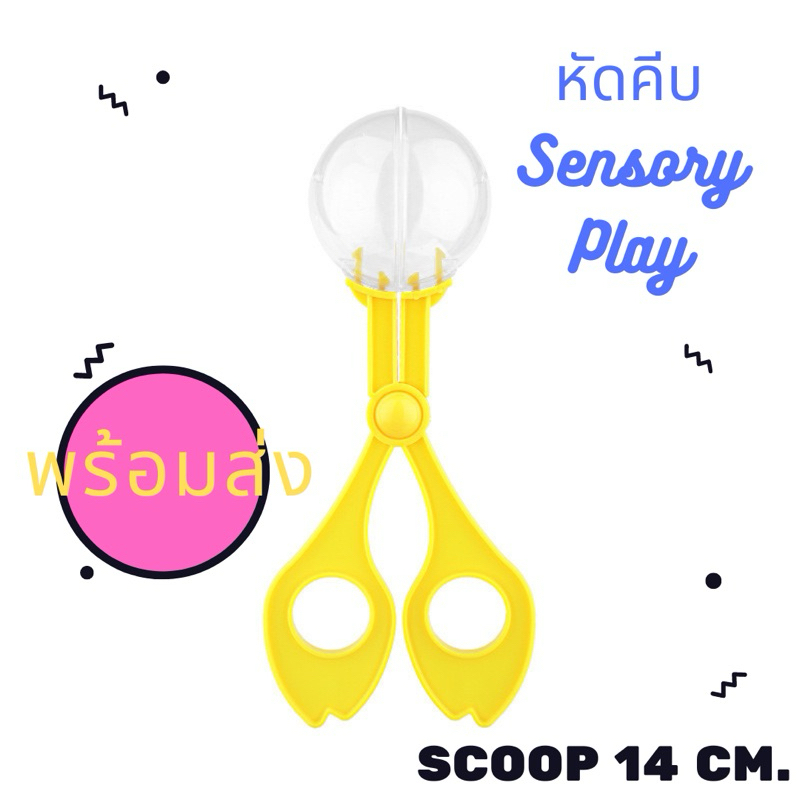 อุปกรณ์ฝึกคีบ ✂️ จับแมลง Scoop Tweezer ที่จับแมลง 14 cm กรรไกรพลาสติก จับแมลง โรงเรียน พืช แมลง Sensory Play Lookmaebaby