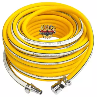 สายลมสีเหลือง Leon 20 เมตร + คอปเปอร์หัว-ท้าย หนา 3 ชั้น แบนรด์ญี่ปุ่น(แถมฟรีหัวเป่าลม)