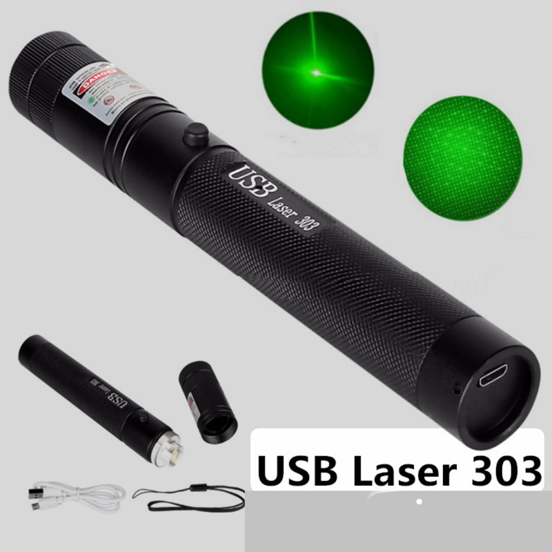Green Laser เลเซอร์แสงสีเขียว ขนาด 2.5x16x2.5 cm. USB