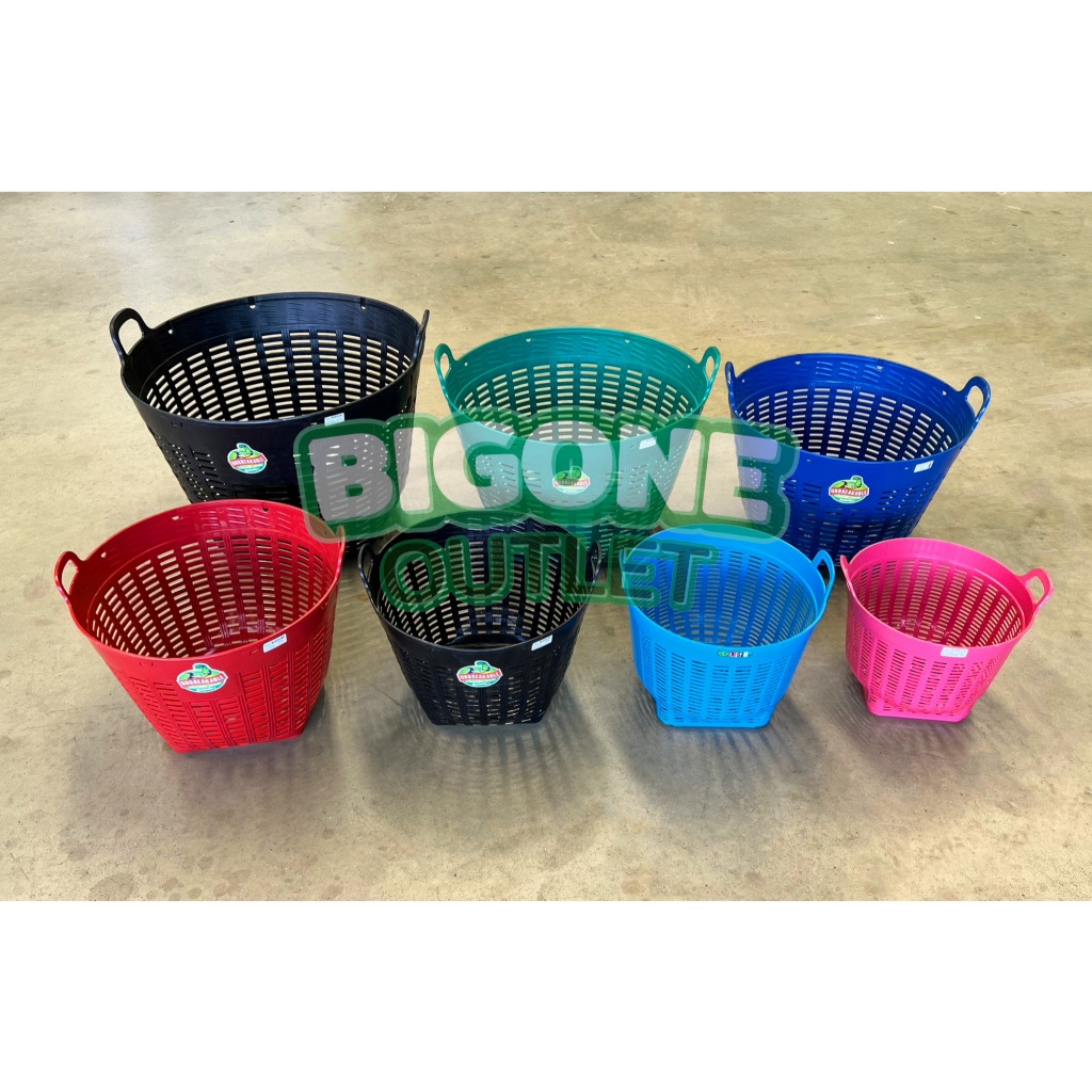 BigOne เข่งพลาสติก เบอร์1-เบอร์5 เข่งใส่ของ เข่งผลไม้ เข่งผัก - รูปที่ 2