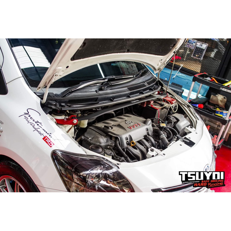 tsuyoi ค้ำโช๊ค หน้า หลัง Tsuyoi Toyota Vios 2007-2012 Gen2 คํ้าหลัง คํ้าโช๊คล่าง กันโคลง Front Strut