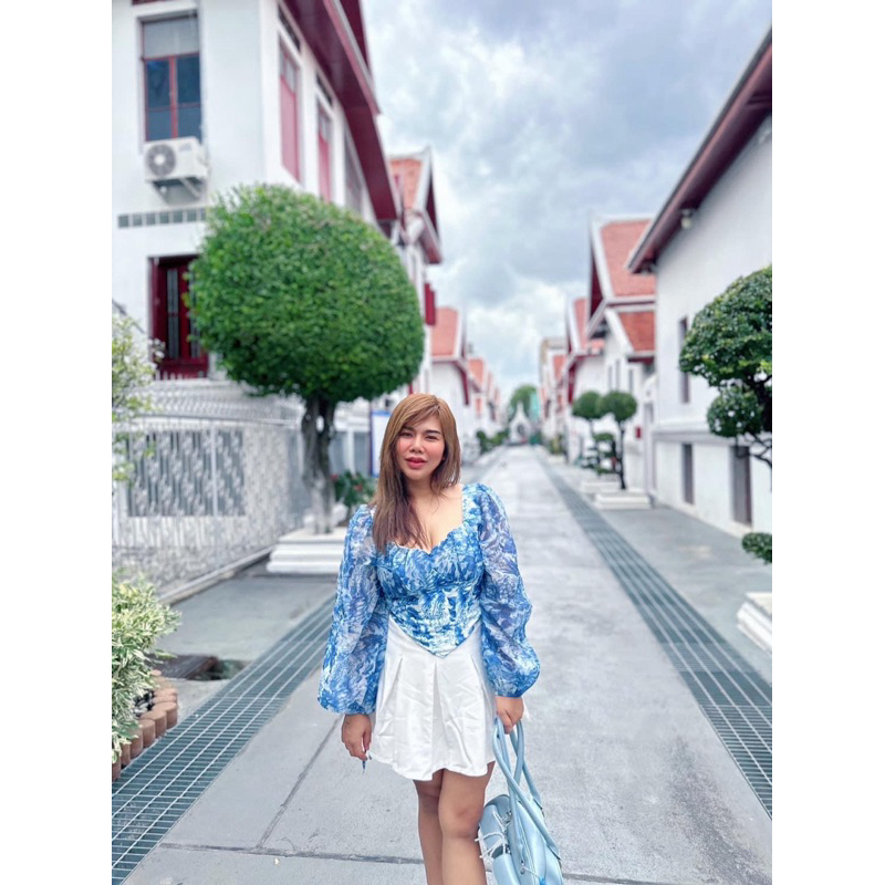 เสื้อครอปแบรนด์lalamer_cขนาดไซร์XLอก38เอว32